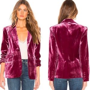 CINQ A SEPT VELVET BLAZER